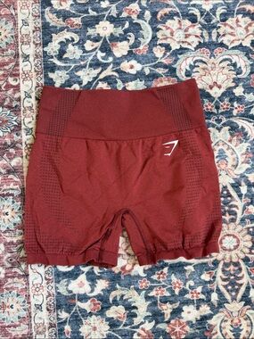 Gymshark Maroon High-Waist Bike Shorts